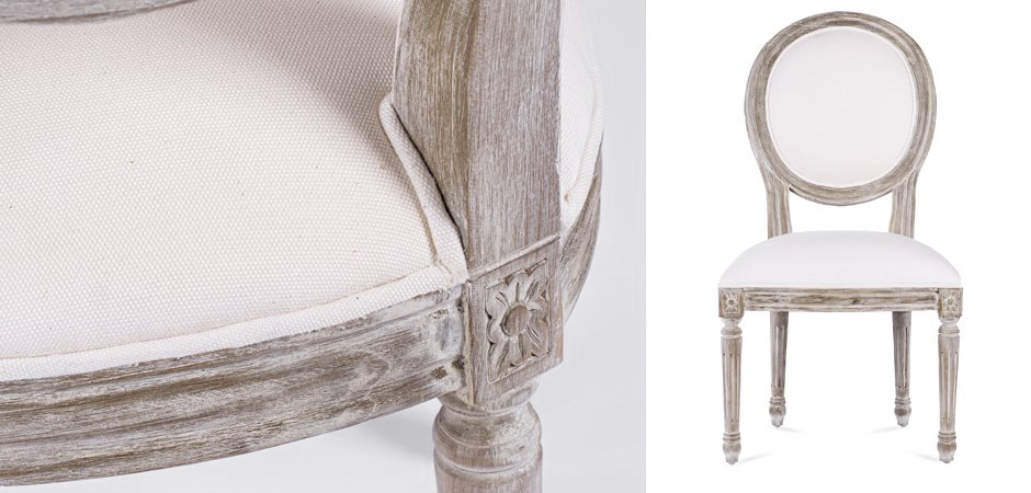 Стул REGENCY MEDALLION CHAIR Avory Linen Стул REGENCY MEDALLION CHAIR Avory Linen - Loft-Concept в Тюмени