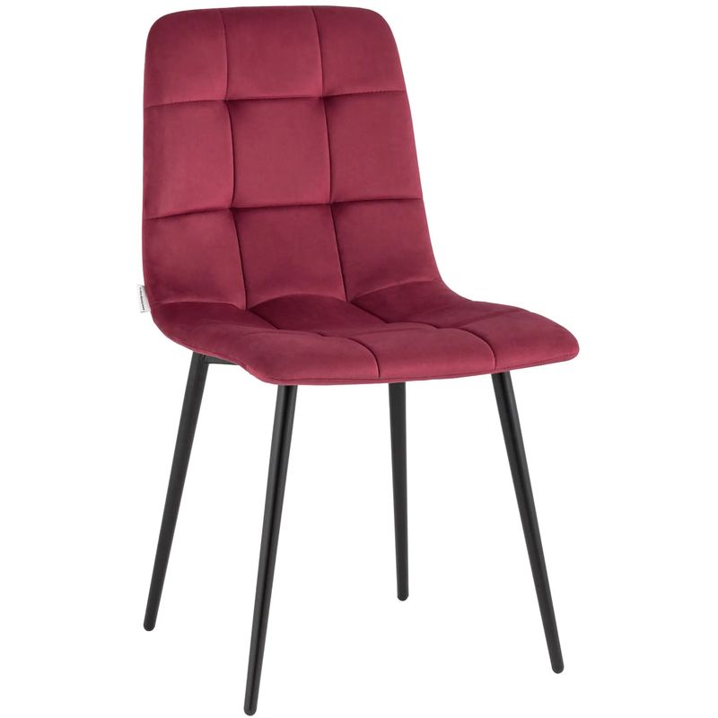 Стул NANCY Chair Малиновый Велюр Малиновый (Crimson) Черный Стул NANCY Chair Малиновый Велюр Малиновый (Crimson) Черный в Тюмени | Loft Concept