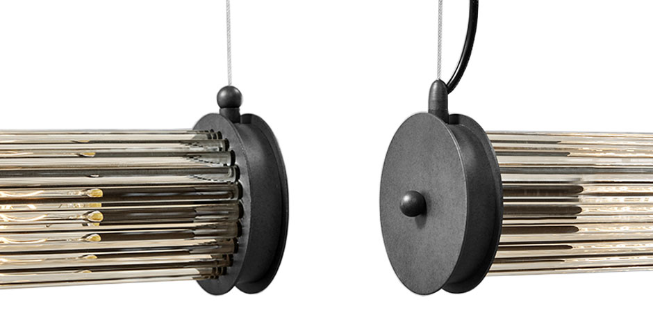 Подвесной светильник Glass TUBE Pendant Black Подвесной светильник Glass TUBE Pendant Black - Loft-Concept в Тюмени