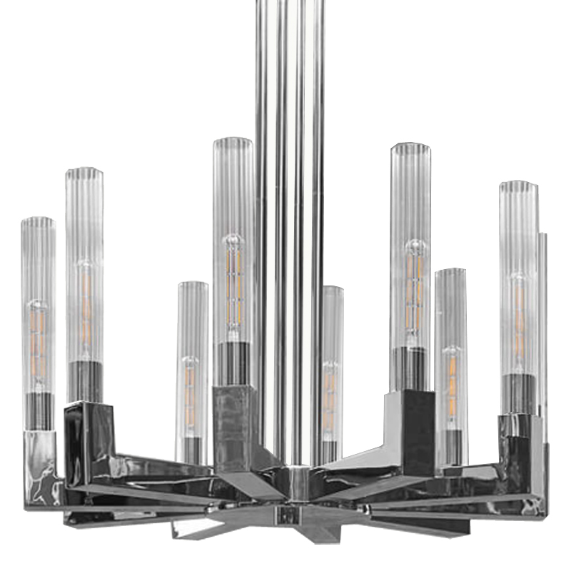 Люстра RH CANELLE Round Chandelier 10 Modern Chrome Хром Люстра RH CANELLE Round Chandelier 10 Modern Chrome Хром в Тюмени | Loft Concept