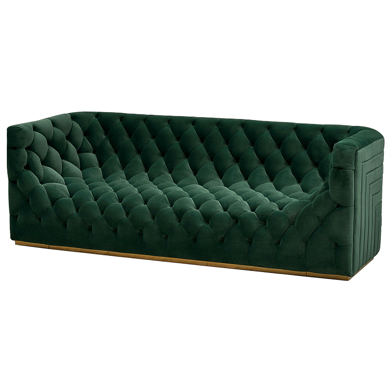 Диван велюровый Arwen Green Sofa Зелёный Зеленый Диван велюровый Arwen Green Sofa Зелёный Зеленый в Тюмени | Loft Concept