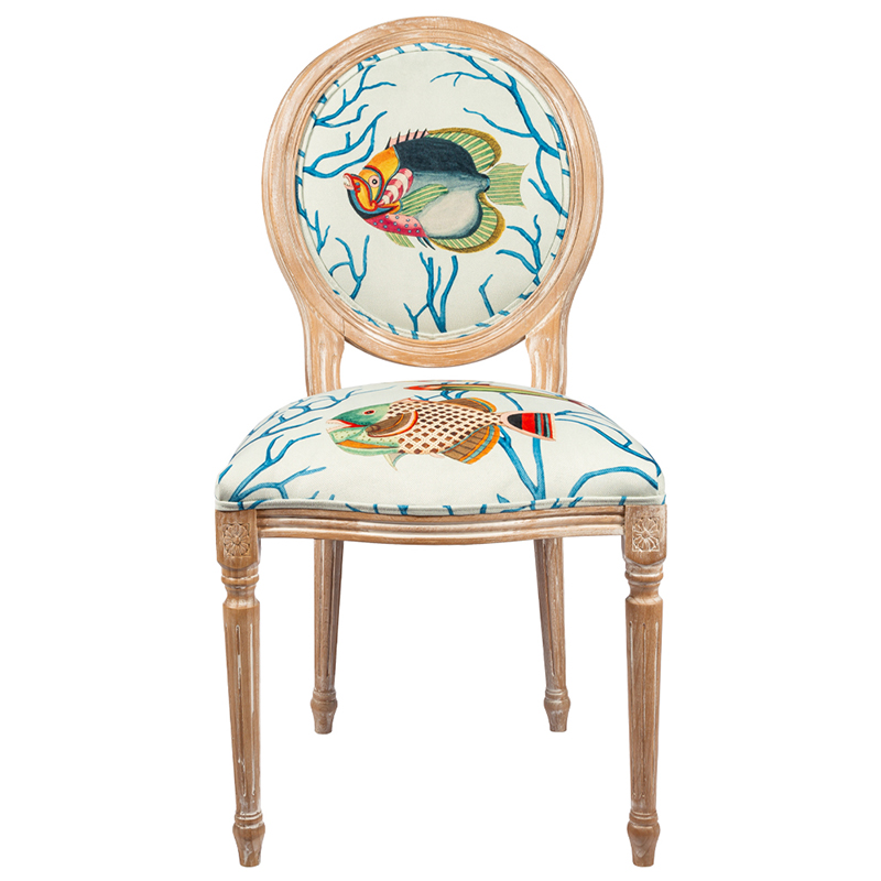 Мягкий стул Seabed Print 6 Мульти Бежевый Мягкий стул Seabed Print 6 Мульти Бежевый в Тюмени | Loft Concept
