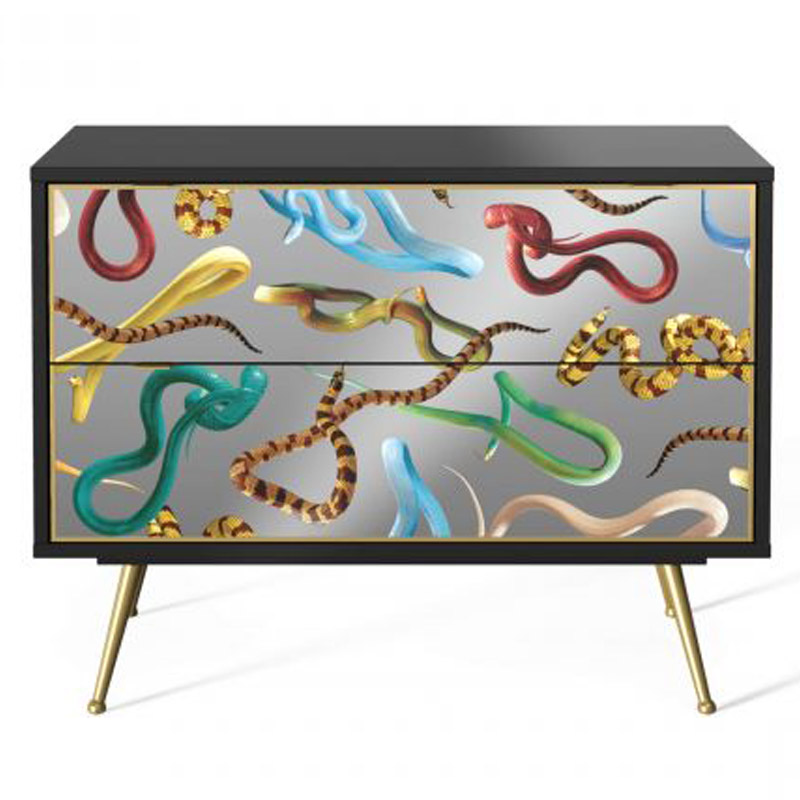 Комод Seletti Chest of Two Drawers Snakes Мульти Черный Золотой Шампань Комод Seletti Chest of Two Drawers Snakes Мульти Черный Золотой Шампань в Тюмени | Loft Concept