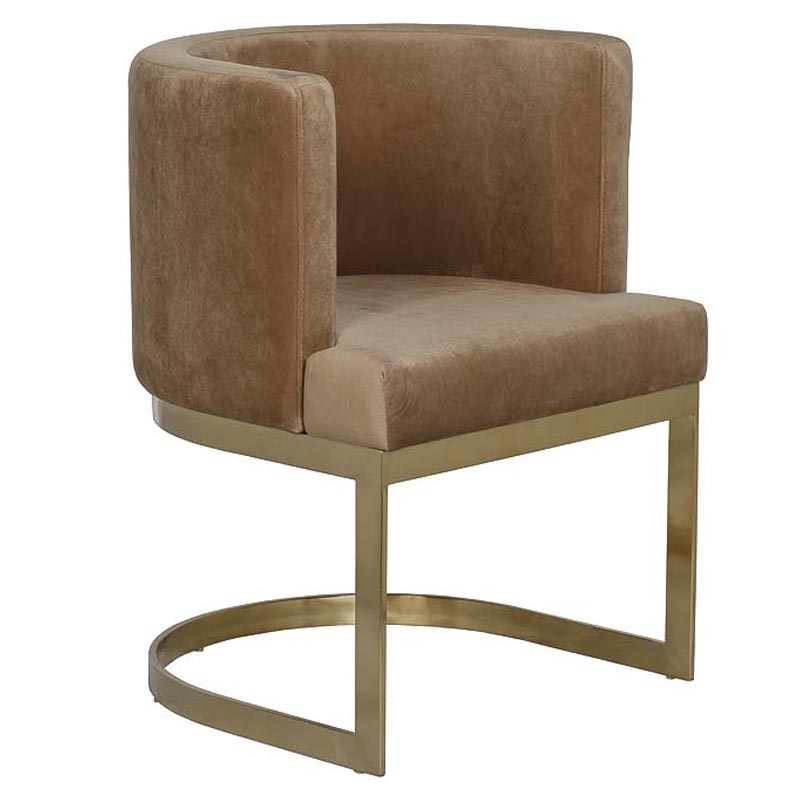 Стул Disalia Chair light brown Коричневый Золотой Стул Disalia Chair light brown Коричневый Золотой в Тюмени | Loft Concept