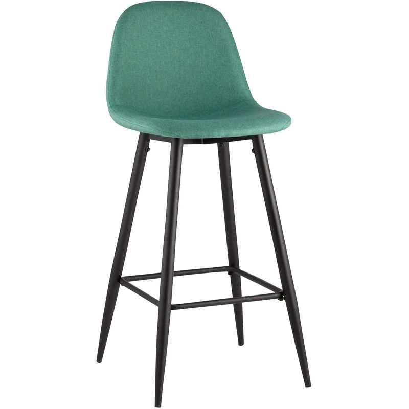 Барный Стул Archie Chair Зеленая Рогожка Зеленый Черный Барный Стул Archie Chair Зеленая Рогожка Зеленый Черный в Тюмени | Loft Concept