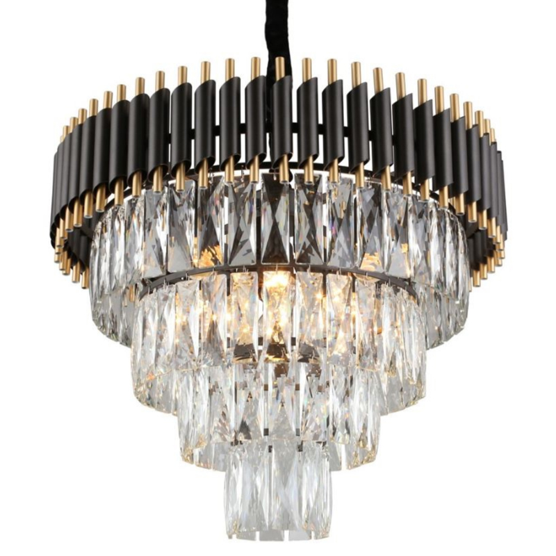 Empire Black Chandelier Crystal D 54 Черный Прозрачное Стекло Золотой Empire Black Chandelier Crystal D 54 Черный Прозрачное Стекло Золотой в Тюмени | Loft Concept