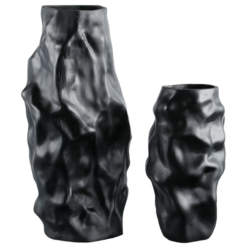 Ваза Crumpled Black Vase Черный Ваза Crumpled Black Vase Черный в Тюмени | Loft Concept