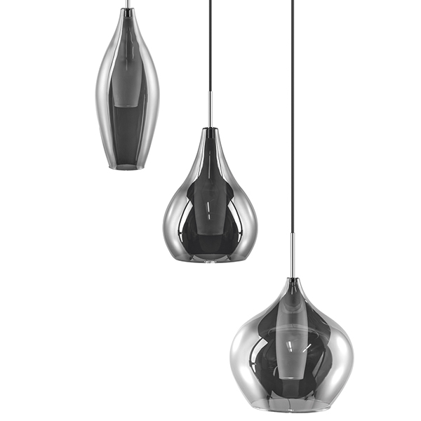 Люстра Candiano Smoke Triple Дымчатый (Smoke) Хром Люстра Candiano Smoke Triple Дымчатый (Smoke) Хром в Тюмени | Loft Concept