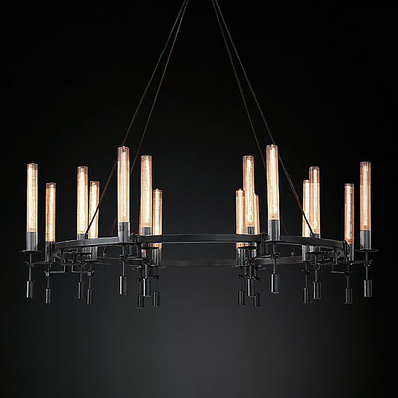 Люстра Restoration Hardware Fontanelle Chandelier black Черный Прозрачный Люстра Restoration Hardware Fontanelle Chandelier black Черный Прозрачный в Тюмени | Loft Concept