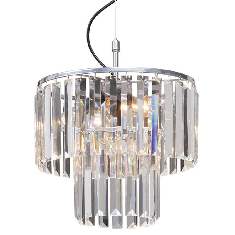 Люстра ODEON CLEAR GLASS 2-TIER Chrome прозрачное стекло D 31 Хром Люстра ODEON CLEAR GLASS 2-TIER Chrome прозрачное стекло D 31 Хром в Тюмени | Loft Concept