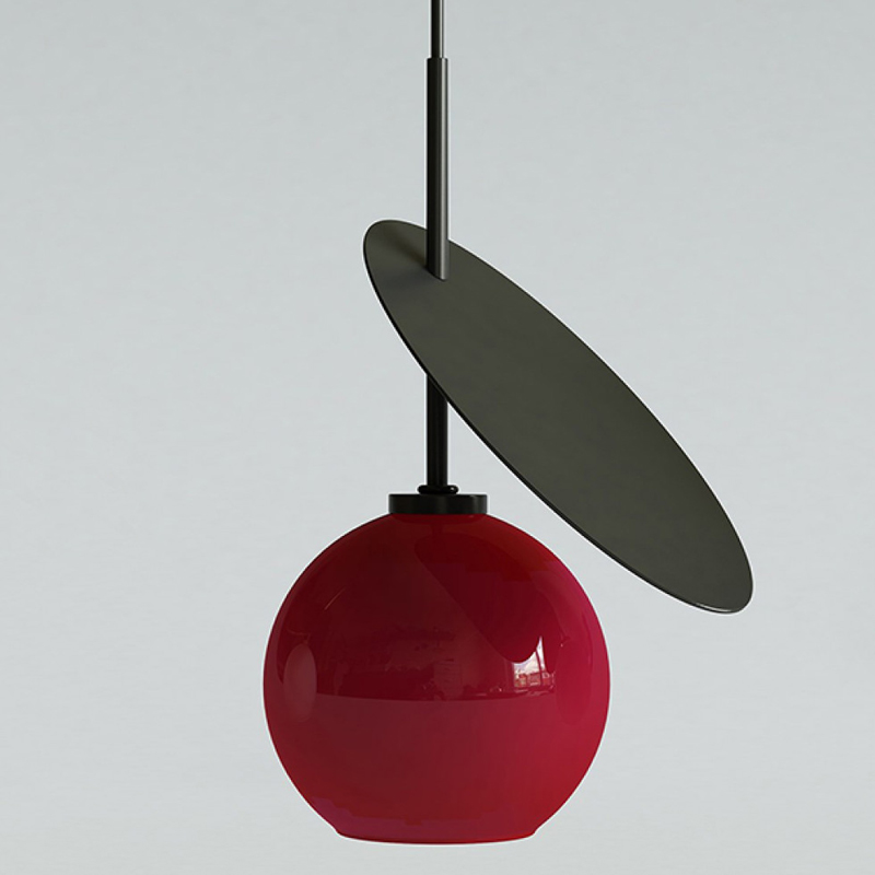 Подвесной светильник Cherry Pendant One Red Черный Красный Подвесной светильник Cherry Pendant One Red Черный Красный в Тюмени | Loft Concept