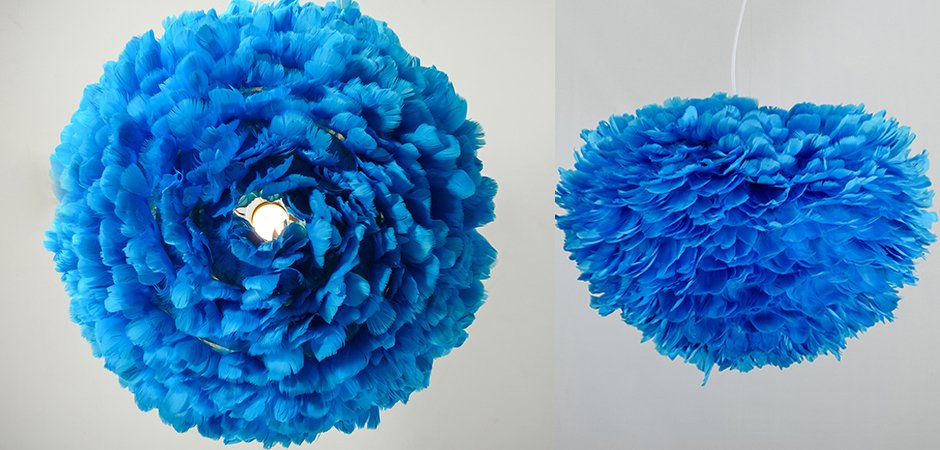 Люстра из перьев Plumage Blue Люстра из перьев Plumage Blue - Loft-Concept в Тюмени