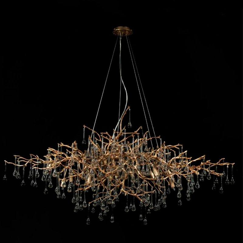 Люстра Crystal Drops Gold Золотой Люстра Crystal Drops Gold Золотой в Тюмени | Loft Concept