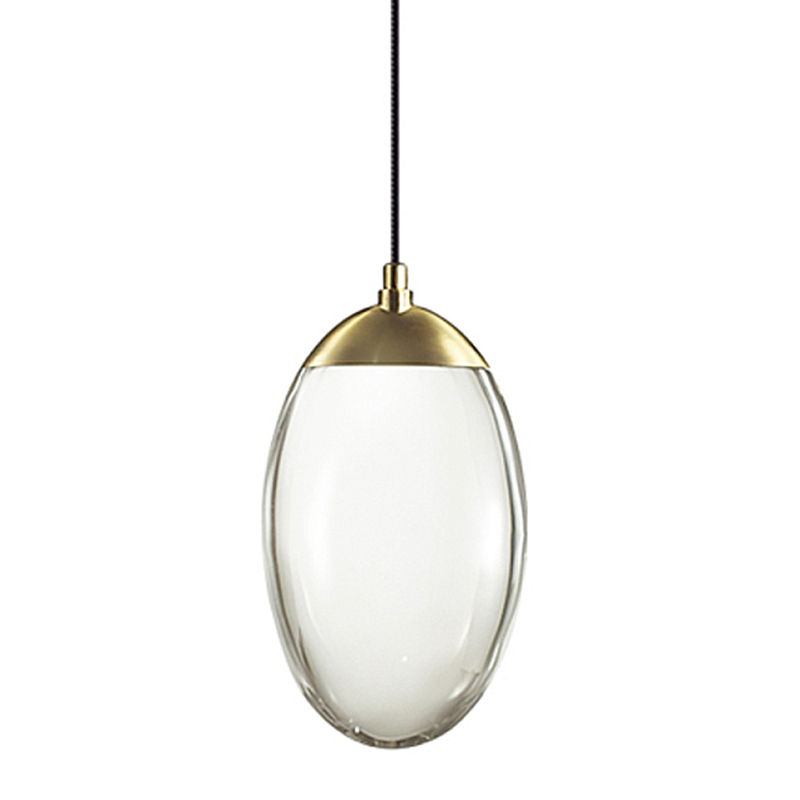Подвесной светильник с плафоном в форме капли Crystal Transparent Drop Прозрачное Стекло Бронза в Тюмени | Loft Concept 
