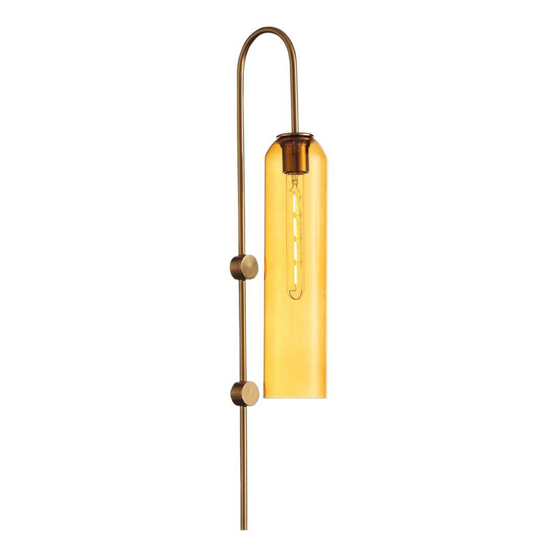 Бра ARTICOLO float Wall Sconce Amber Янтарный Латунь Бра ARTICOLO float Wall Sconce Amber Янтарный Латунь в Тюмени | Loft Concept