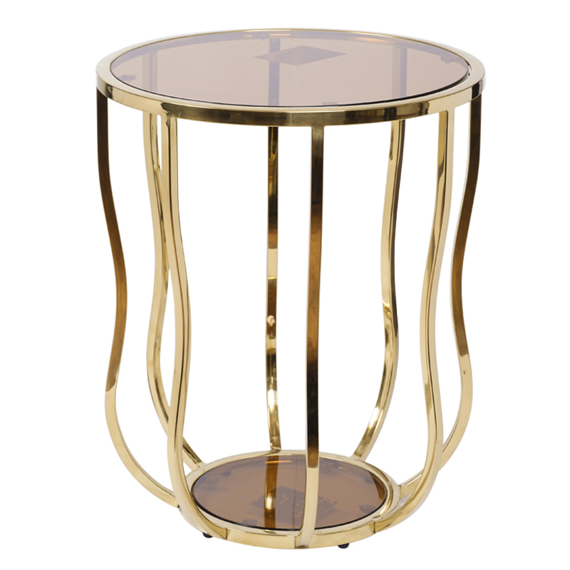 Приставной стол Fedric Side Table gold Глянцевое золото Приставной стол Fedric Side Table gold Глянцевое золото в Тюмени | Loft Concept