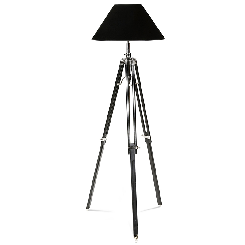 Торшер Eichholtz Floor Lamp Telescope nickel & black Черный Никель Торшер Eichholtz Floor Lamp Telescope nickel & black Черный Никель в Тюмени | Loft Concept