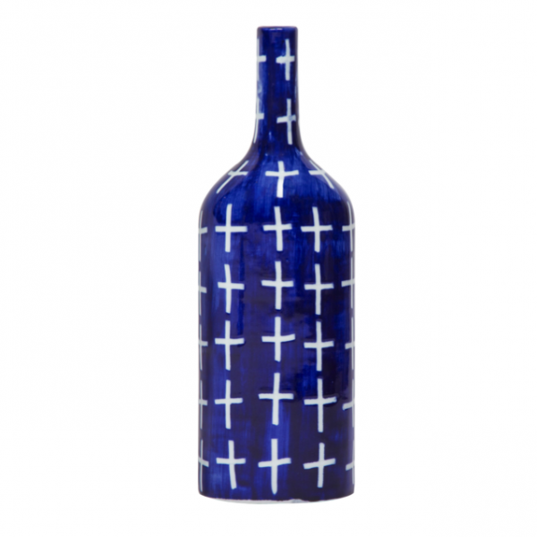 Ваза blue & white ornament Blue Bottle Синий Белый Ваза blue & white ornament Blue Bottle Синий Белый в Тюмени | Loft Concept