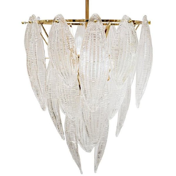 Textured glass Chandelier Глянцевое золото Прозрачный (Transparent) Textured glass Chandelier Глянцевое золото Прозрачный (Transparent) в Тюмени | Loft Concept