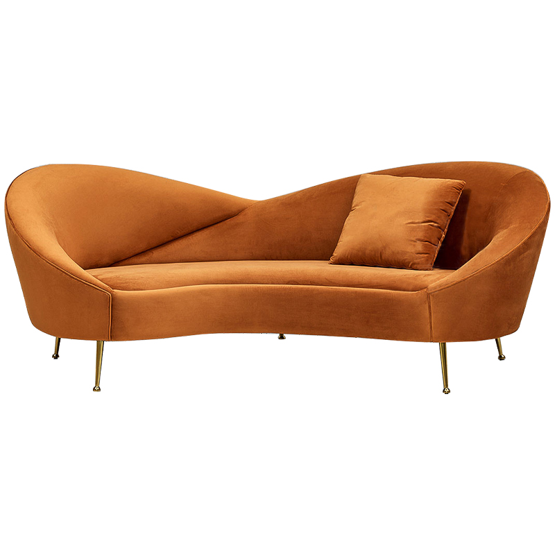 Диван Prudence Orange Sofa Оранжевый Золотой Диван Prudence Orange Sofa Оранжевый Золотой в Тюмени | Loft Concept