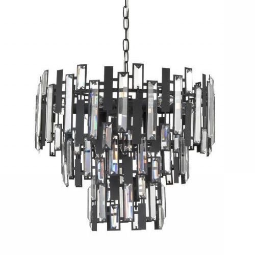 Люстра Darkness Chandelier three cascades Черный Прозрачный Люстра Darkness Chandelier three cascades Черный Прозрачный в Тюмени | Loft Concept
