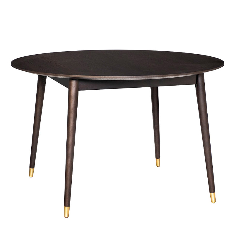 Обеденный стол Mateo Round Dinner Table Коричневый Золотой Обеденный стол Mateo Round Dinner Table Коричневый Золотой в Тюмени | Loft Concept