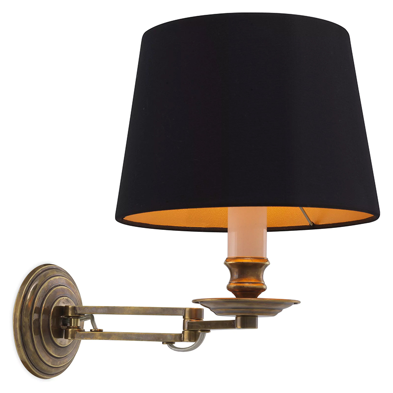 Бра Eichholtz Wall Lamp Eclips Латунь Черный в Тюмени | Loft Concept 