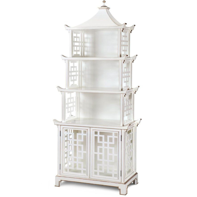 Стеллаж Белая Пагода Bungalow 5 Pagoda White Wood Белый винтажная патина Стеллаж Белая Пагода Bungalow 5 Pagoda White Wood Белый винтажная патина в Тюмени | Loft Concept