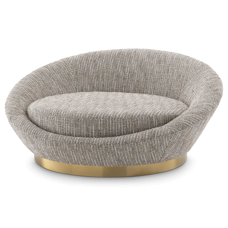 Диван Eichholtz Sofa Duardo Mademoiselle Beige Бежево-серый Латунь Диван Eichholtz Sofa Duardo Mademoiselle Beige Бежево-серый Латунь в Тюмени | Loft Concept