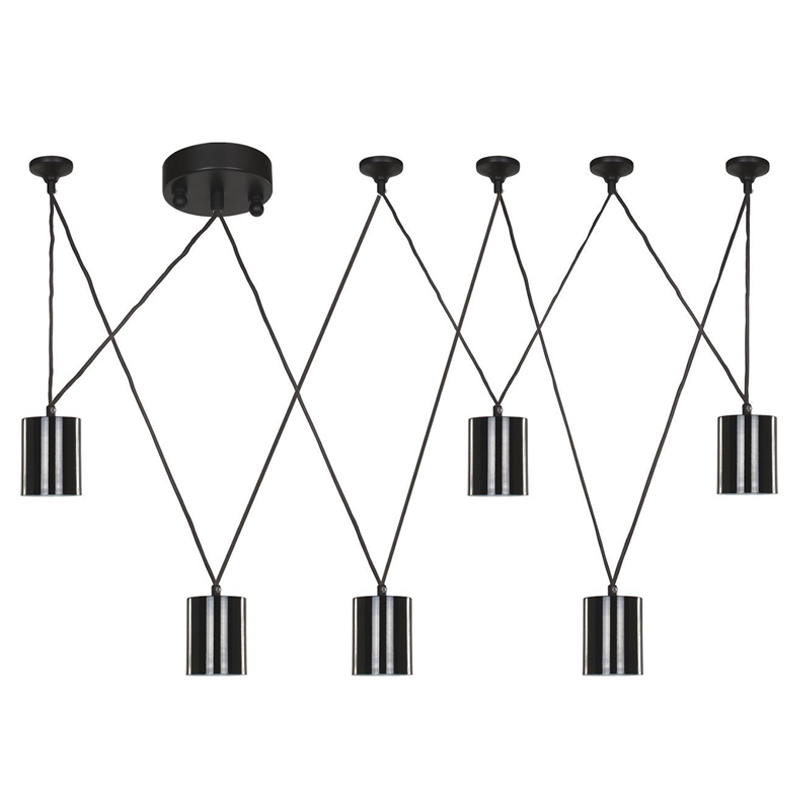 Черная каскадная люстра Wireflow Suspension Черный Черная каскадная люстра Wireflow Suspension Черный в Тюмени | Loft Concept