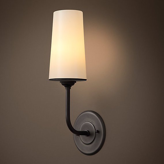 Бра RH MODERN TAPER SCONCE Glass Shade Графит Черный Бра RH MODERN TAPER SCONCE Glass Shade Графит Черный в Тюмени | Loft Concept