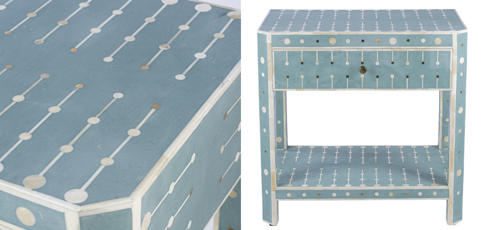 Тумба Sprout Bone Inlay Bedside 1 DRAWER Тумба Sprout Bone Inlay Bedside 1 DRAWER - Loft-Concept в Тюмени