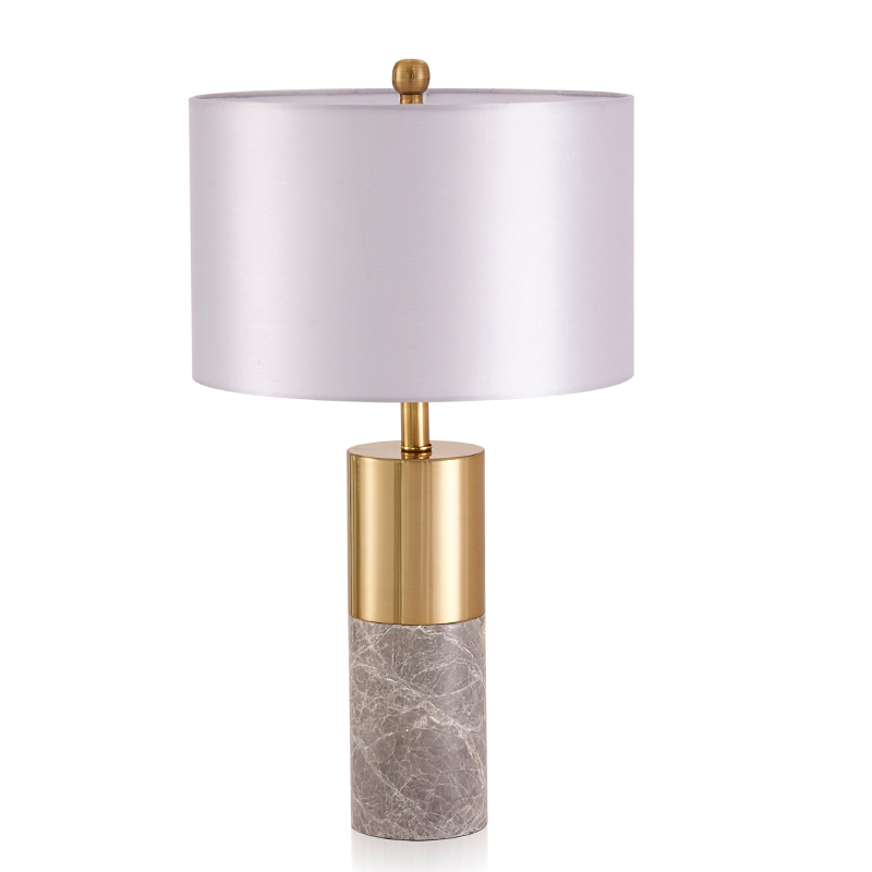 Настольная лампа ZOEY TABLE LAMP Gray base White shade Золотой Белый Серый Настольная лампа ZOEY TABLE LAMP Gray base White shade Золотой Белый Серый в Тюмени | Loft Concept