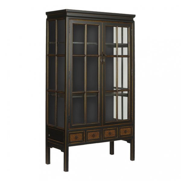 Шкаф-витрина Chinese Rack Черный Шкаф-витрина Chinese Rack Черный в Тюмени | Loft Concept