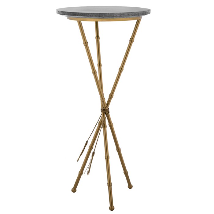 Green Stingray Skin Side Tables Gray Серый Золотой Green Stingray Skin Side Tables Gray Серый Золотой в Тюмени | Loft Concept