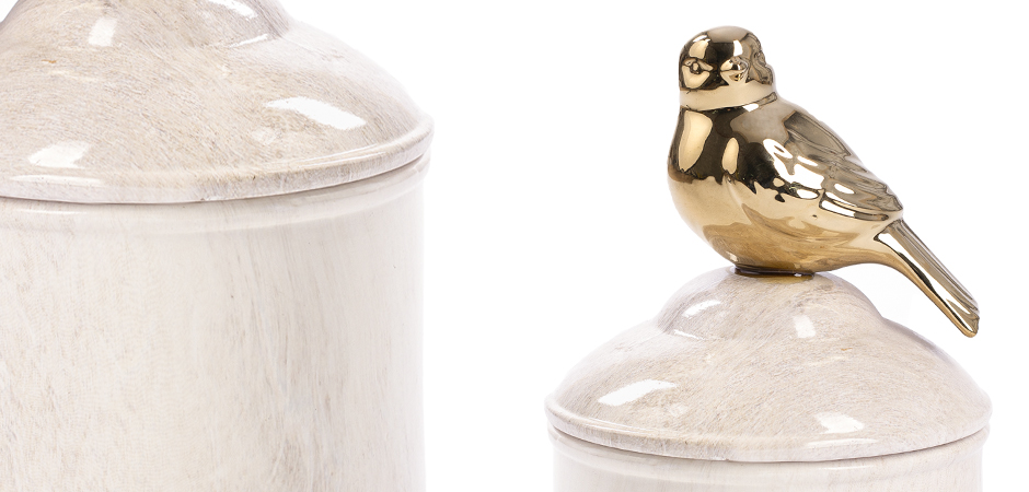 Ваза c крышкой Marble Bird Ваза c крышкой Marble Bird - Loft-Concept в Тюмени