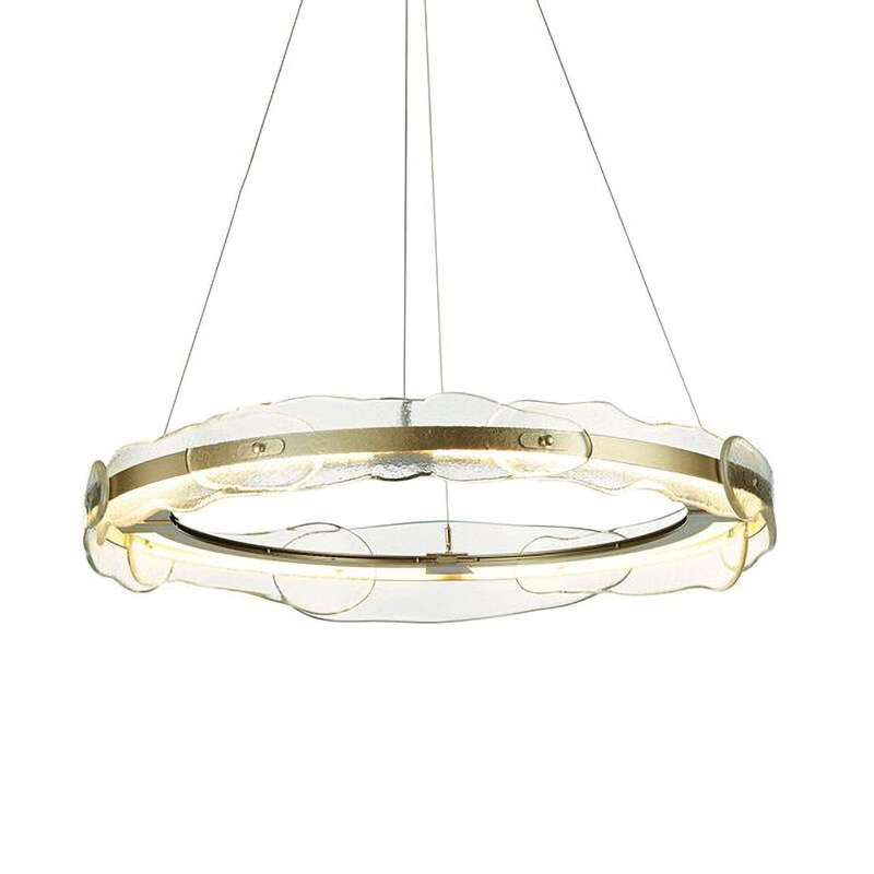 Люстра Ring horizontal glass chandelier Прозрачный Латунь Люстра Ring horizontal glass chandelier Прозрачный Латунь в Тюмени | Loft Concept