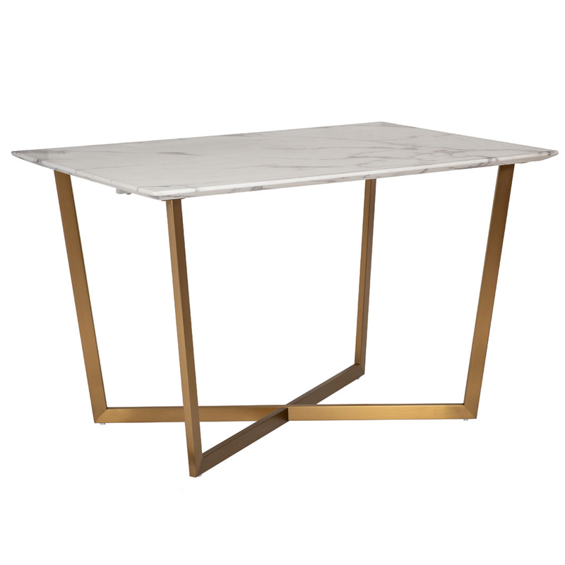 Обеденный стол Dining table Jacques White Белый Золотой Обеденный стол Dining table Jacques White Белый Золотой в Тюмени | Loft Concept