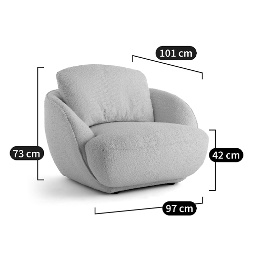 Полукруглое кресло из обивки меланж Halle Melange Armchair Полукруглое кресло из обивки меланж Halle Melange Armchair в Тюмени