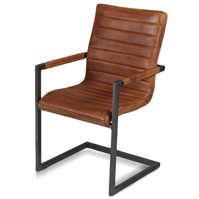 Стул с подлокотником Industriele Stoelen Коричневый Черный Стул с подлокотником Industriele Stoelen Коричневый Черный в Тюмени | Loft Concept