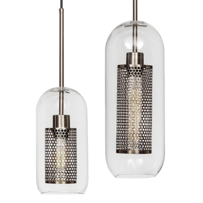 Perforation Pendant Lamp Nickel Oval Никель Прозрачное Стекло Perforation Pendant Lamp Nickel Oval Никель Прозрачное Стекло в Тюмени | Loft Concept