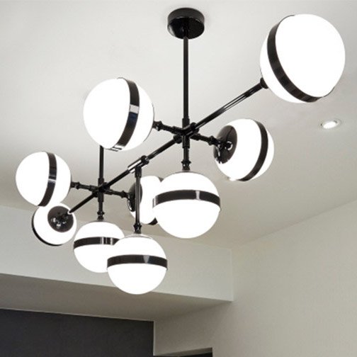Люстра Peggy Futura suspension lamps Hangar Design Черный Молочный Люстра Peggy Futura suspension lamps Hangar Design Черный Молочный в Тюмени | Loft Concept
