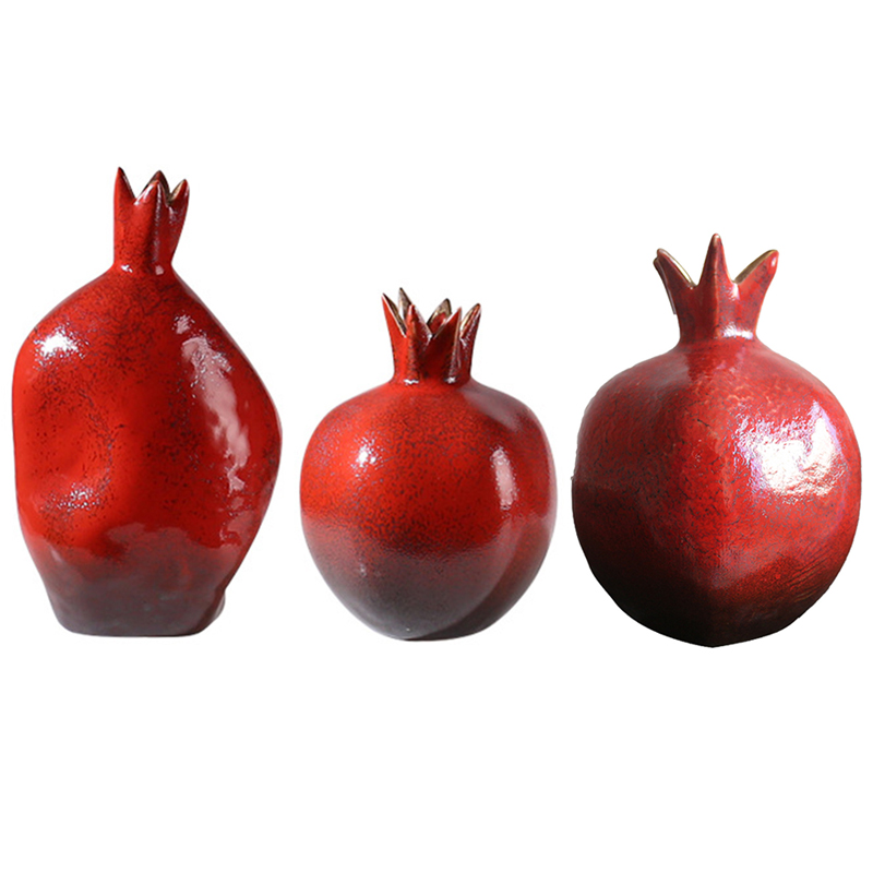 Декоративная статуэтка Pomegranate Statuette Красный Золотой Декоративная статуэтка Pomegranate Statuette Красный Золотой в Тюмени | Loft Concept