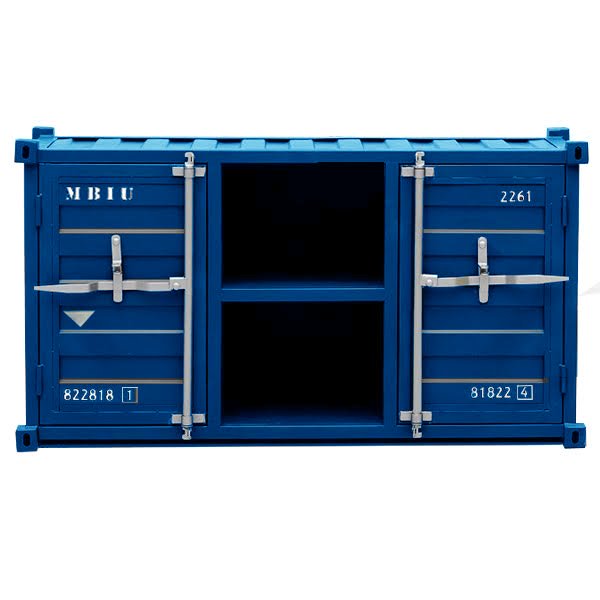 ТВ-тумба LOFT TV SEA CONTAINER синий металл Синий Серебряный ТВ-тумба LOFT TV SEA CONTAINER синий металл Синий Серебряный в Тюмени | Loft Concept