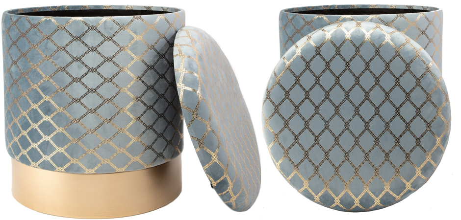 Пуф PUF Upholstery Gold Mesh голубой Пуф PUF Upholstery Gold Mesh голубой - Loft-Concept в Тюмени