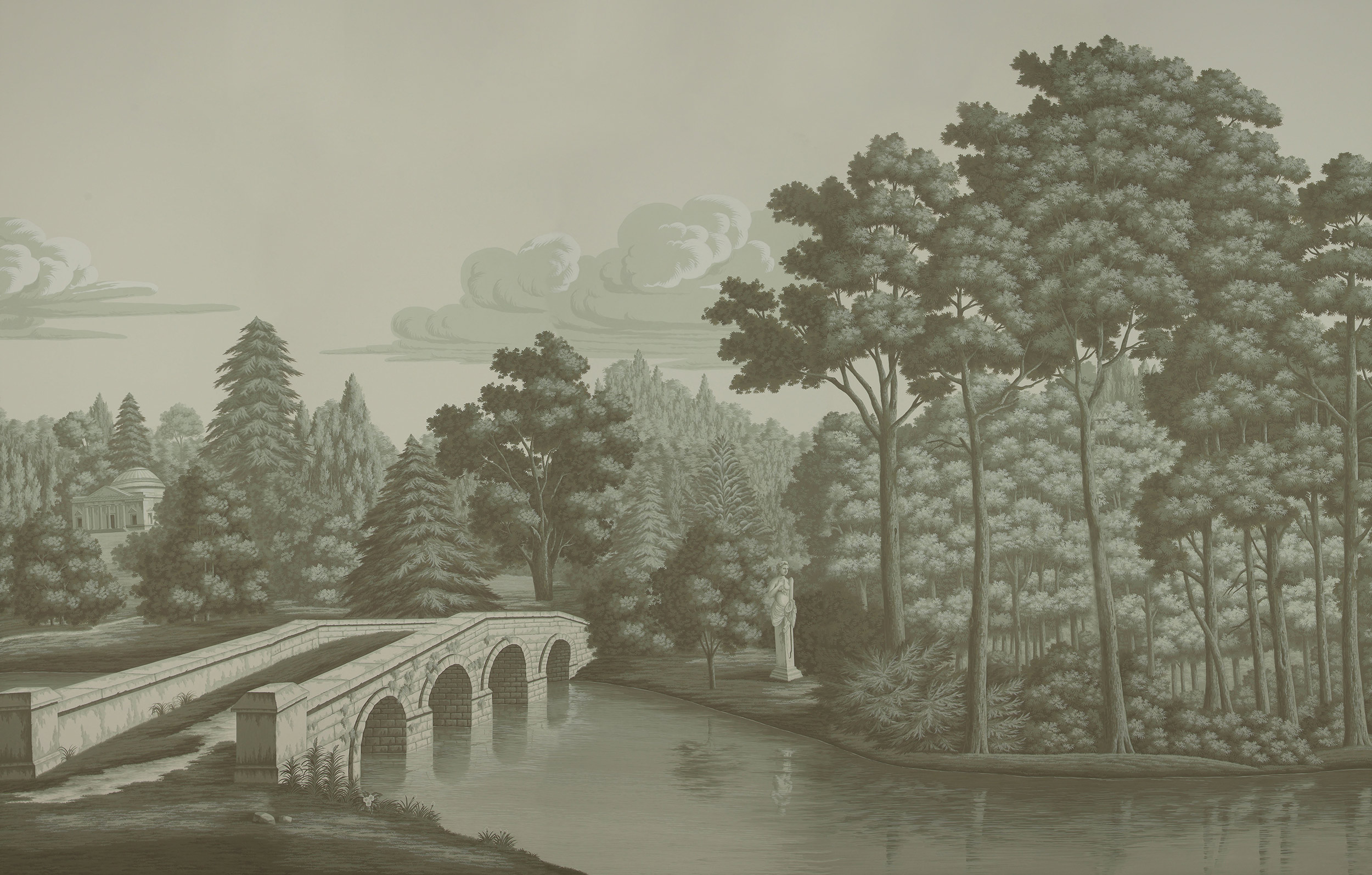 Обои ручная роспись English Landscape Crystal Grey on scenic paper Обои ручная роспись English Landscape Crystal Grey on scenic paper - постер Loft-Concept в Тюмени