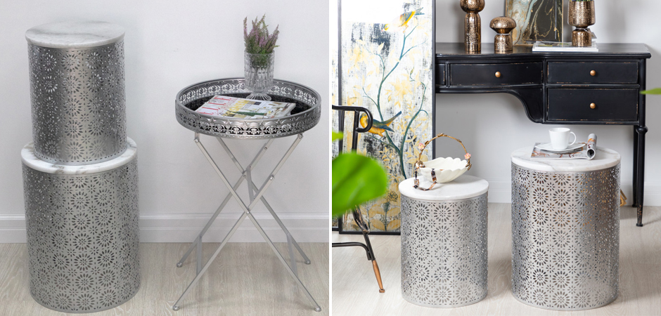 Приставной Стол Artesia Table с белым мрамором Приставной Стол Artesia Table с белым мрамором - Loft-Concept в Тюмени
