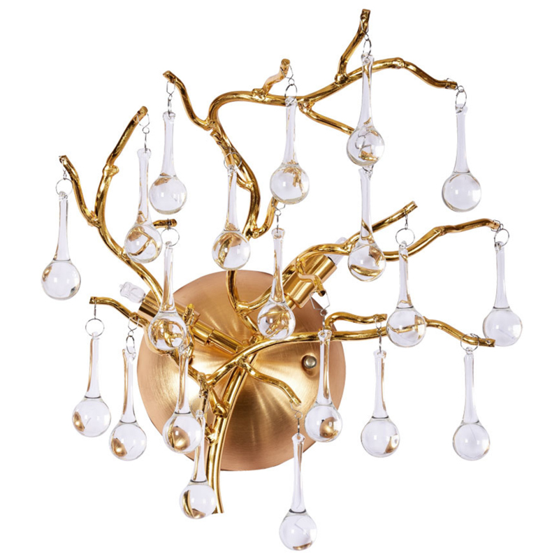 Бра Droplet Gold Wall Lamp Золотой Прозрачное Стекло в Тюмени | Loft Concept 