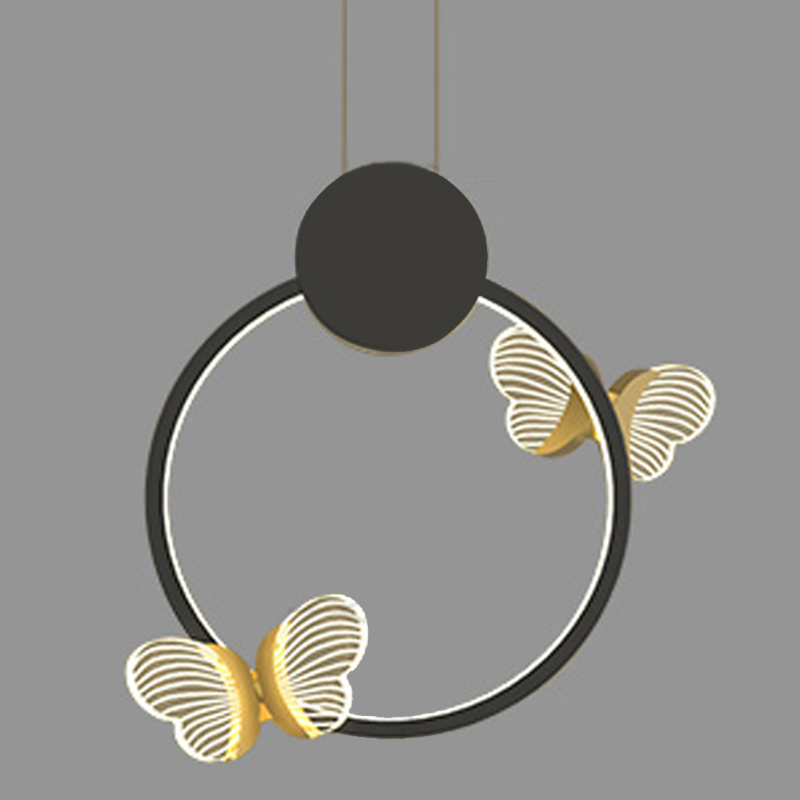 Светильник Butterfly Black Circle Прозрачный Черный Золотой Светильник Butterfly Black Circle Прозрачный Черный Золотой в Тюмени | Loft Concept