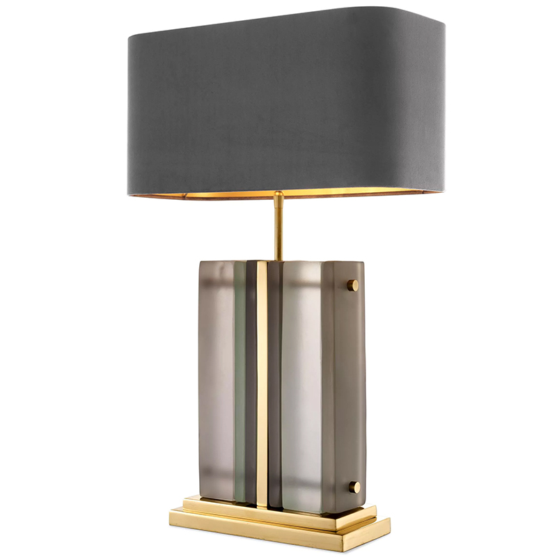 Настольная лампа Eichholtz Table Lamp Solana Brass Стекло Смок Латунь Серый Настольная лампа Eichholtz Table Lamp Solana Brass Стекло Смок Латунь Серый в Тюмени | Loft Concept
